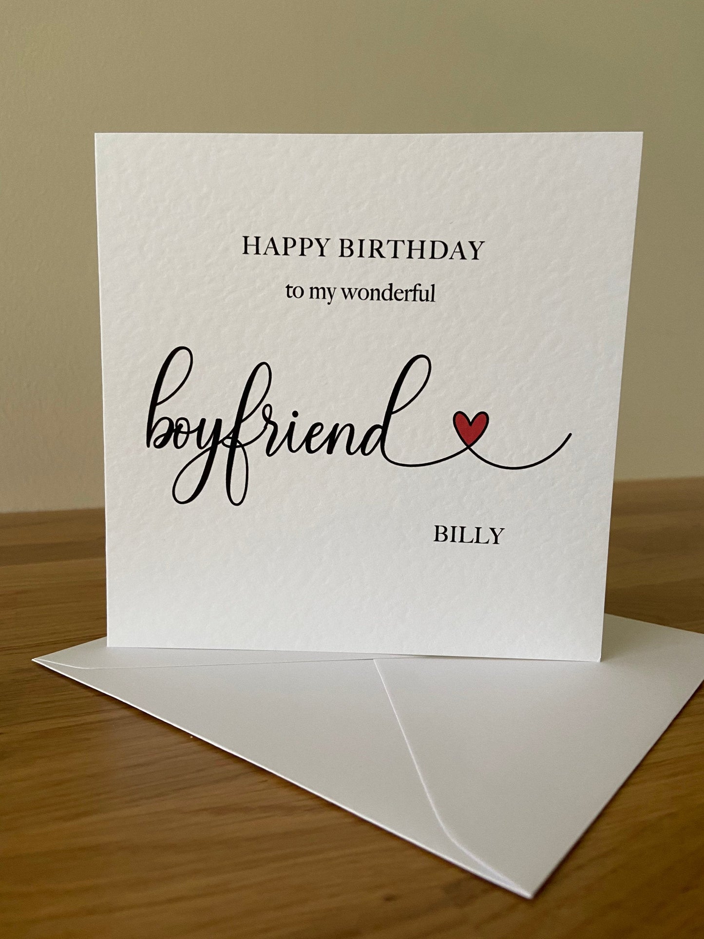 Personalised Boyfriend Birthday Card