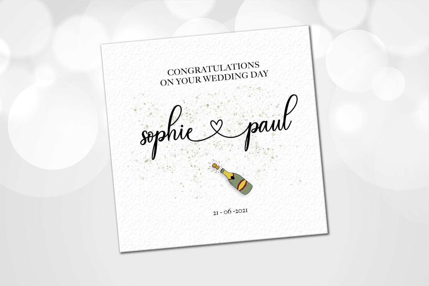 personalised wedding card