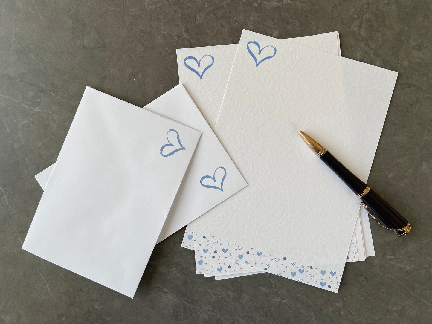 Heart Writing Paper Set