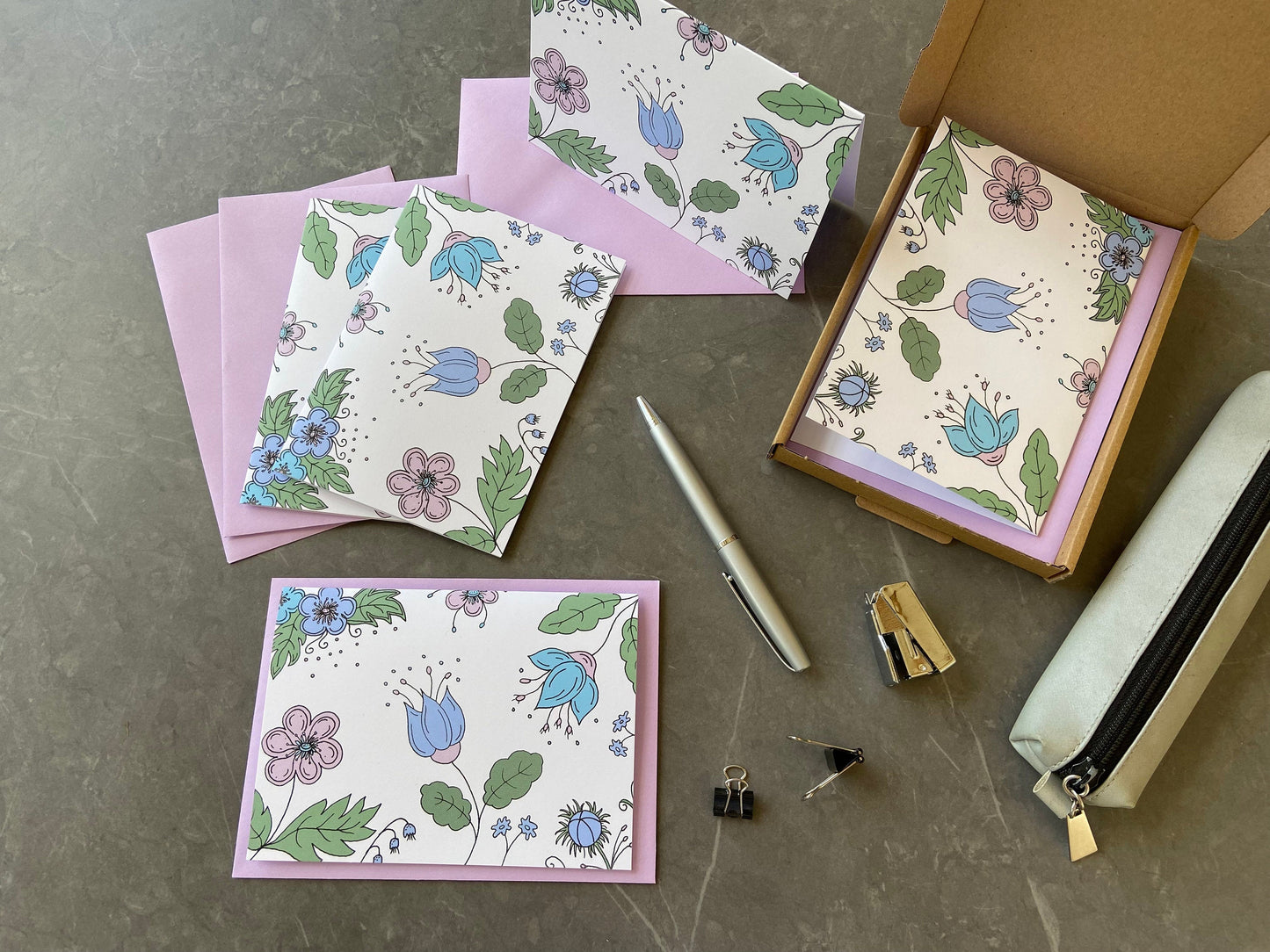 Lilac Botanical Note Cards