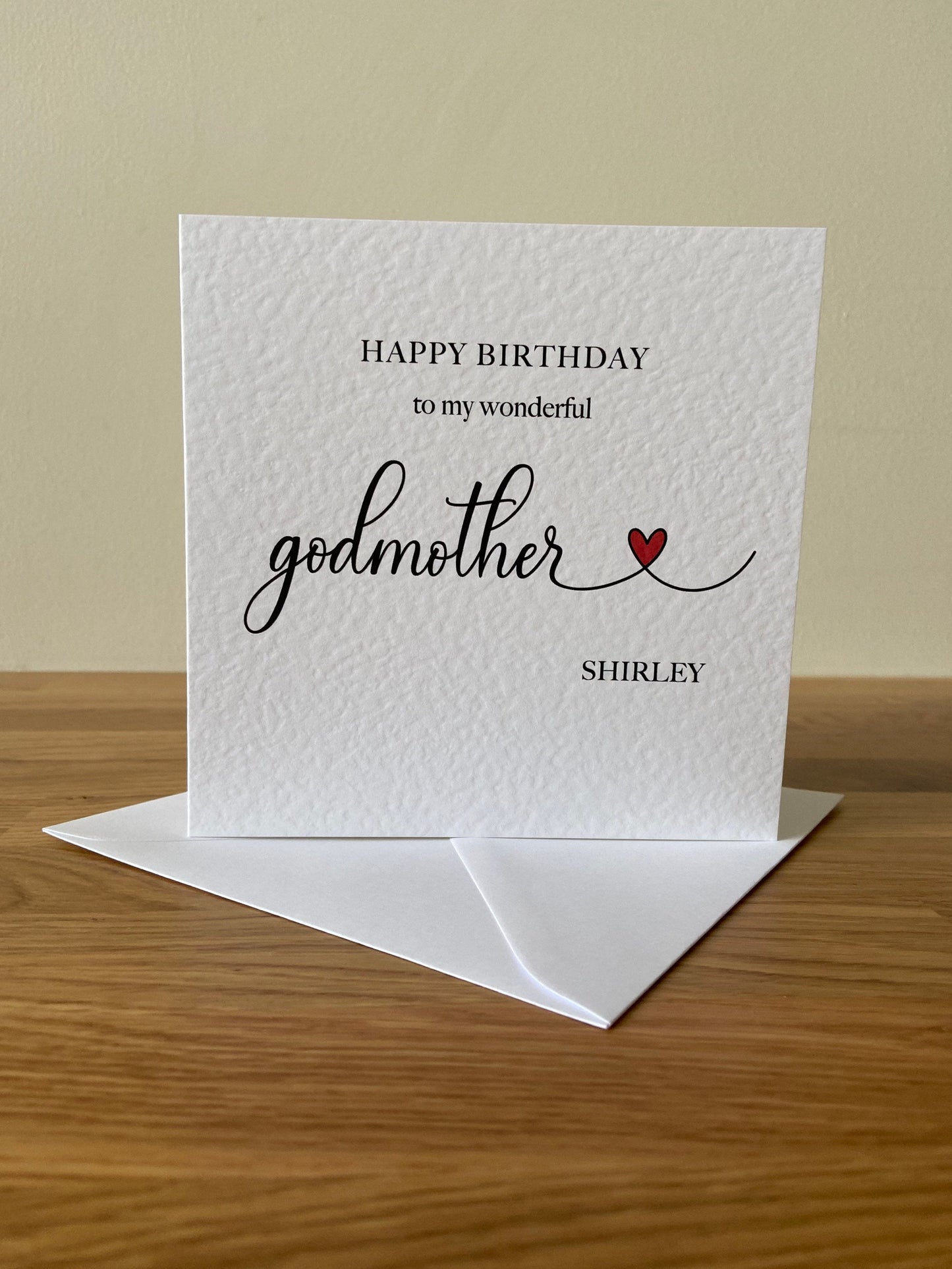 personalised godmother birthday card
