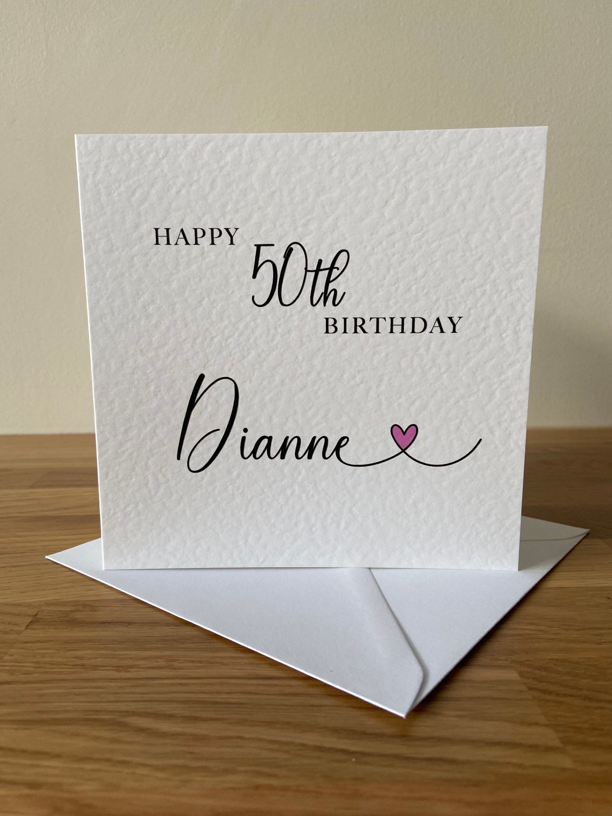 personalised 50th birthday card