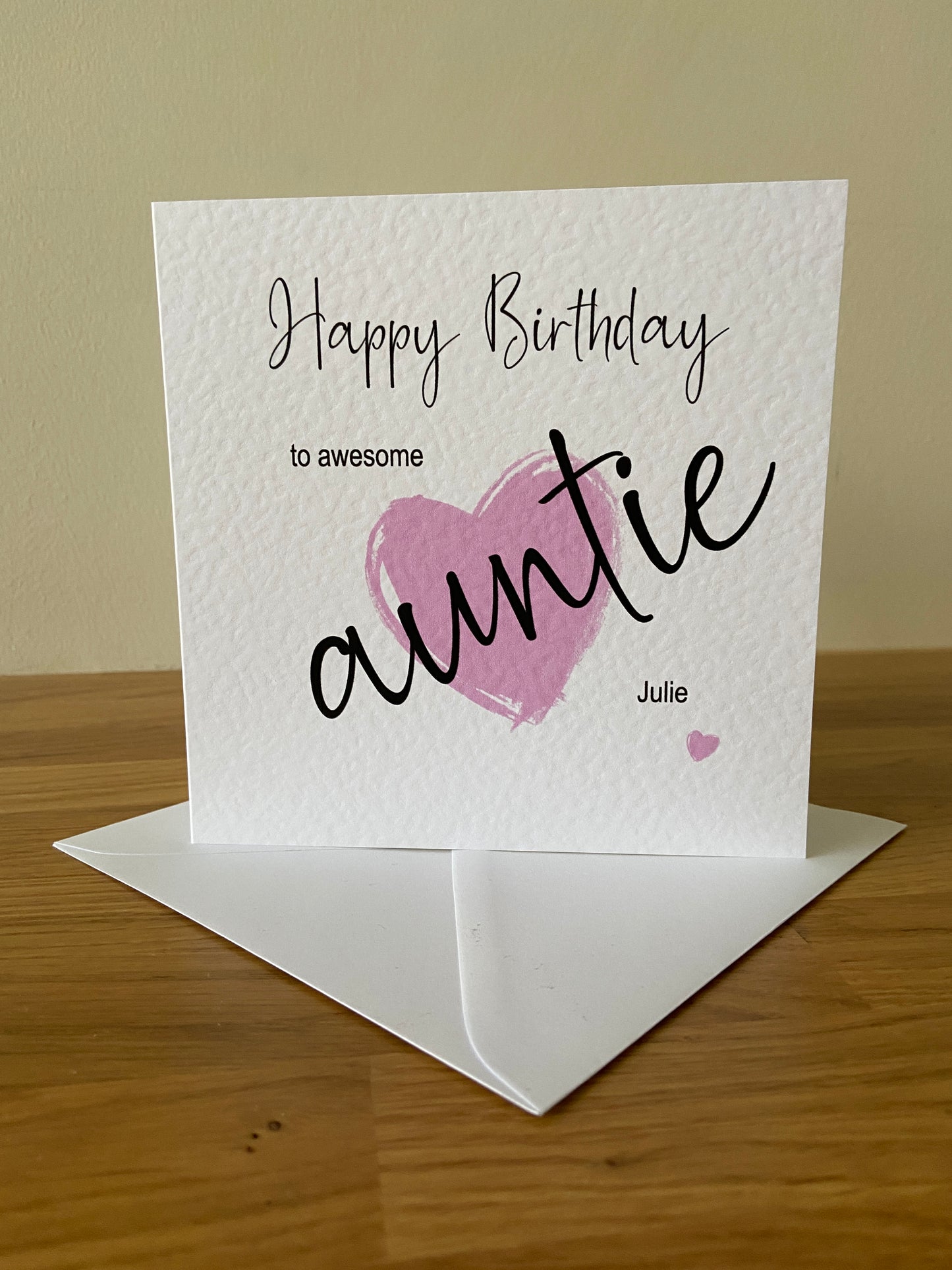 Personalised Auntie Birthday Card