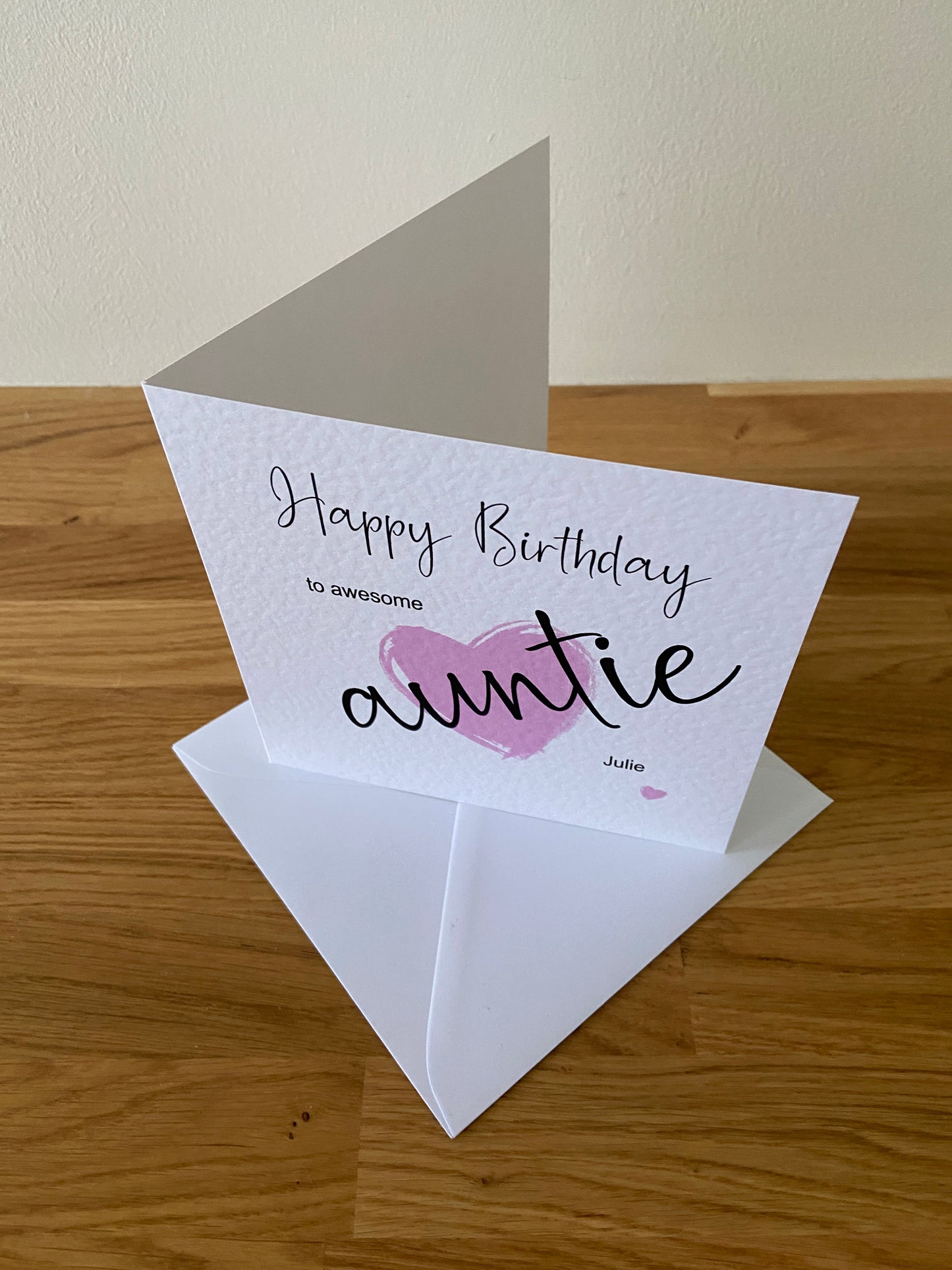 Personalised Auntie Birthday Card