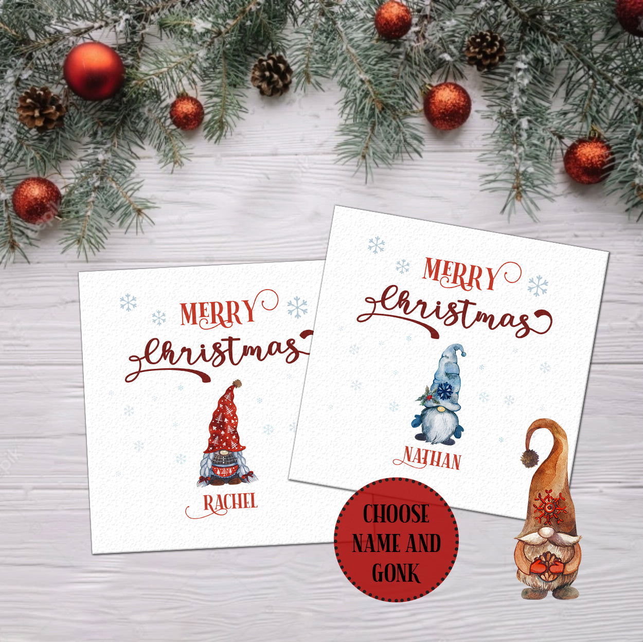 Personalised Gonk Christmas Card