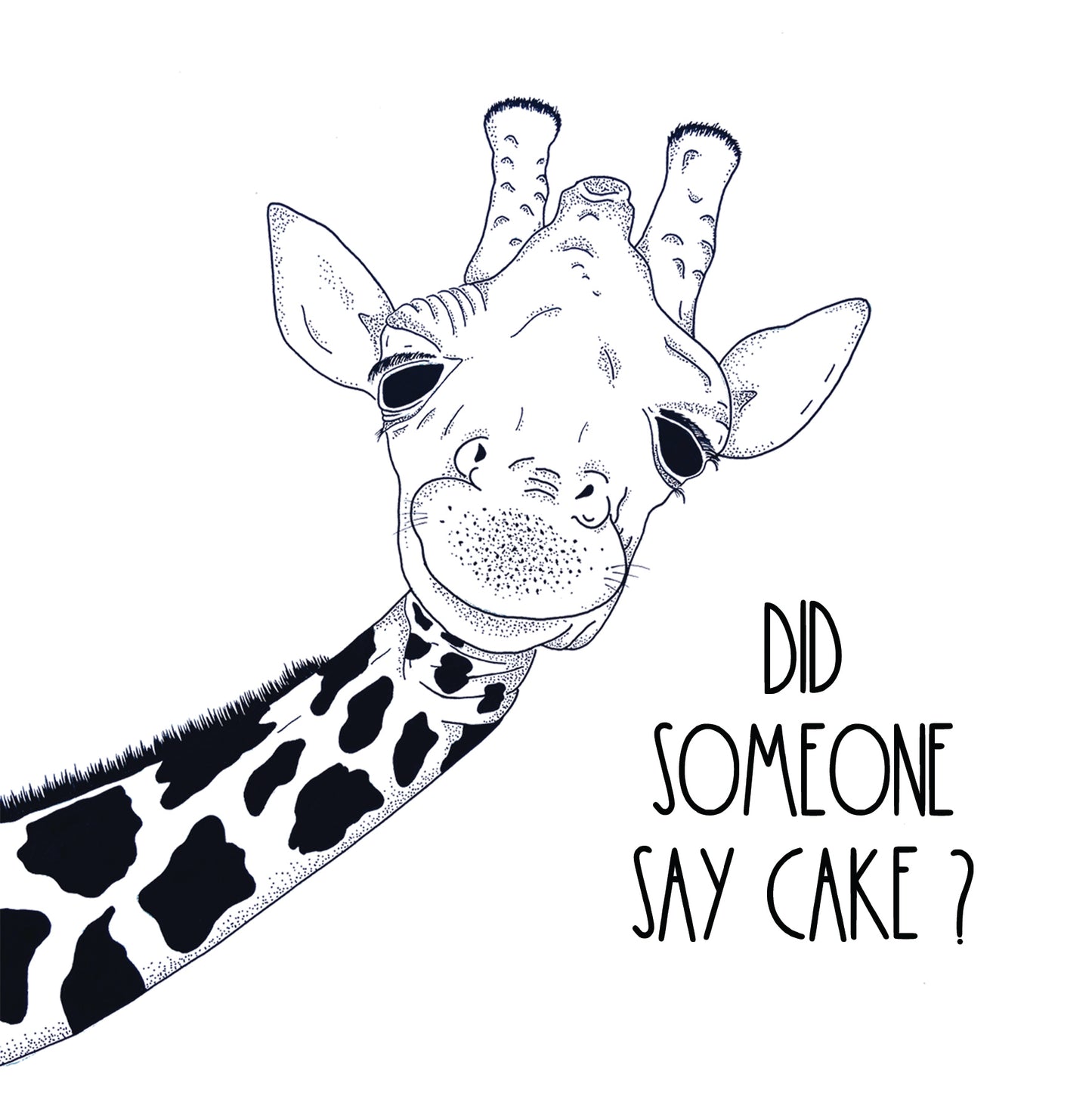 Giraffe Birthday Card