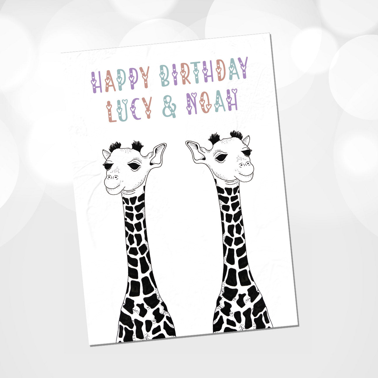 Twins birthday card