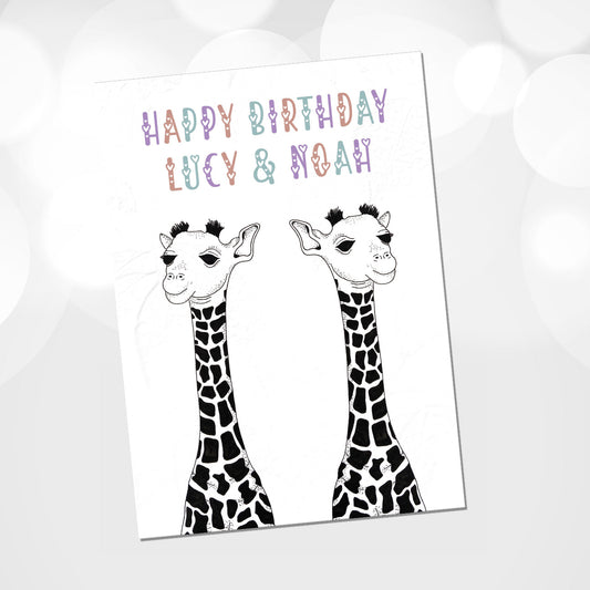Twins birthday card