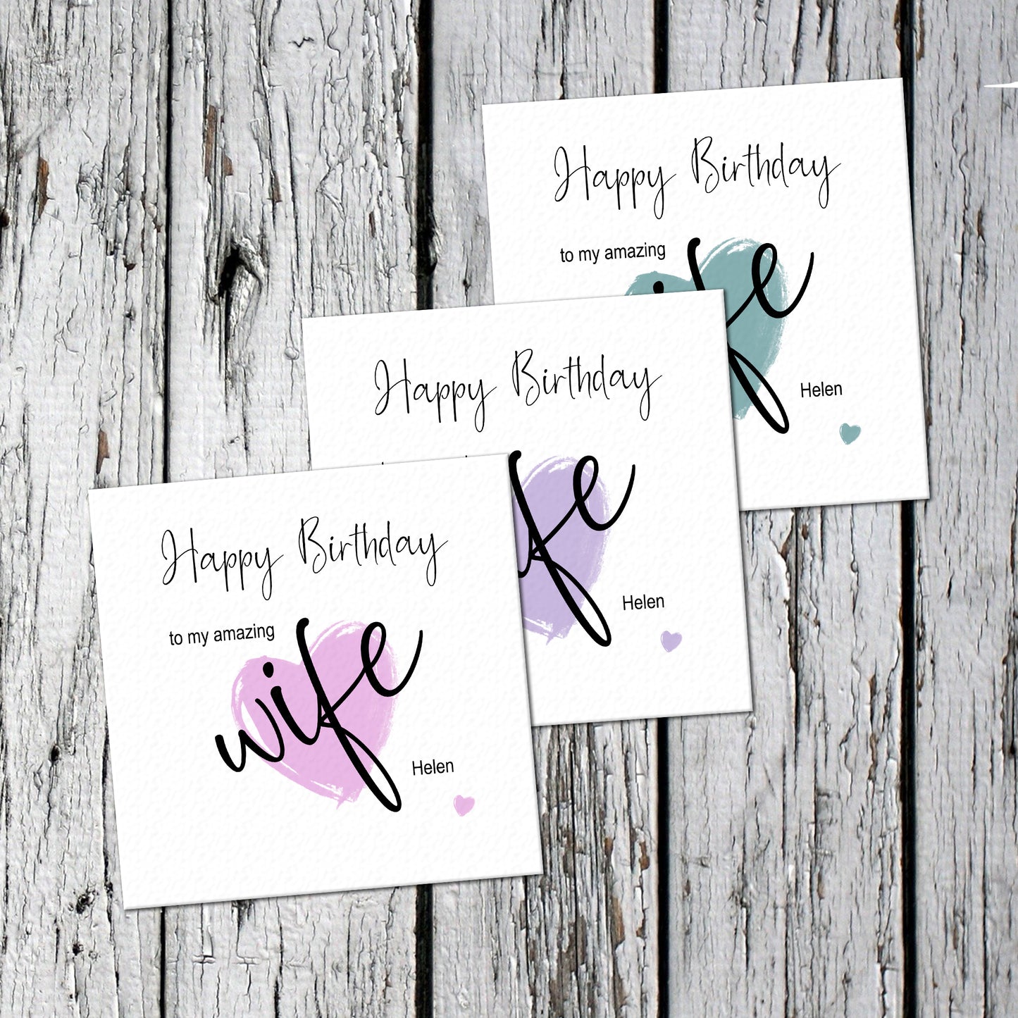 Personalised Wife Birthday Card