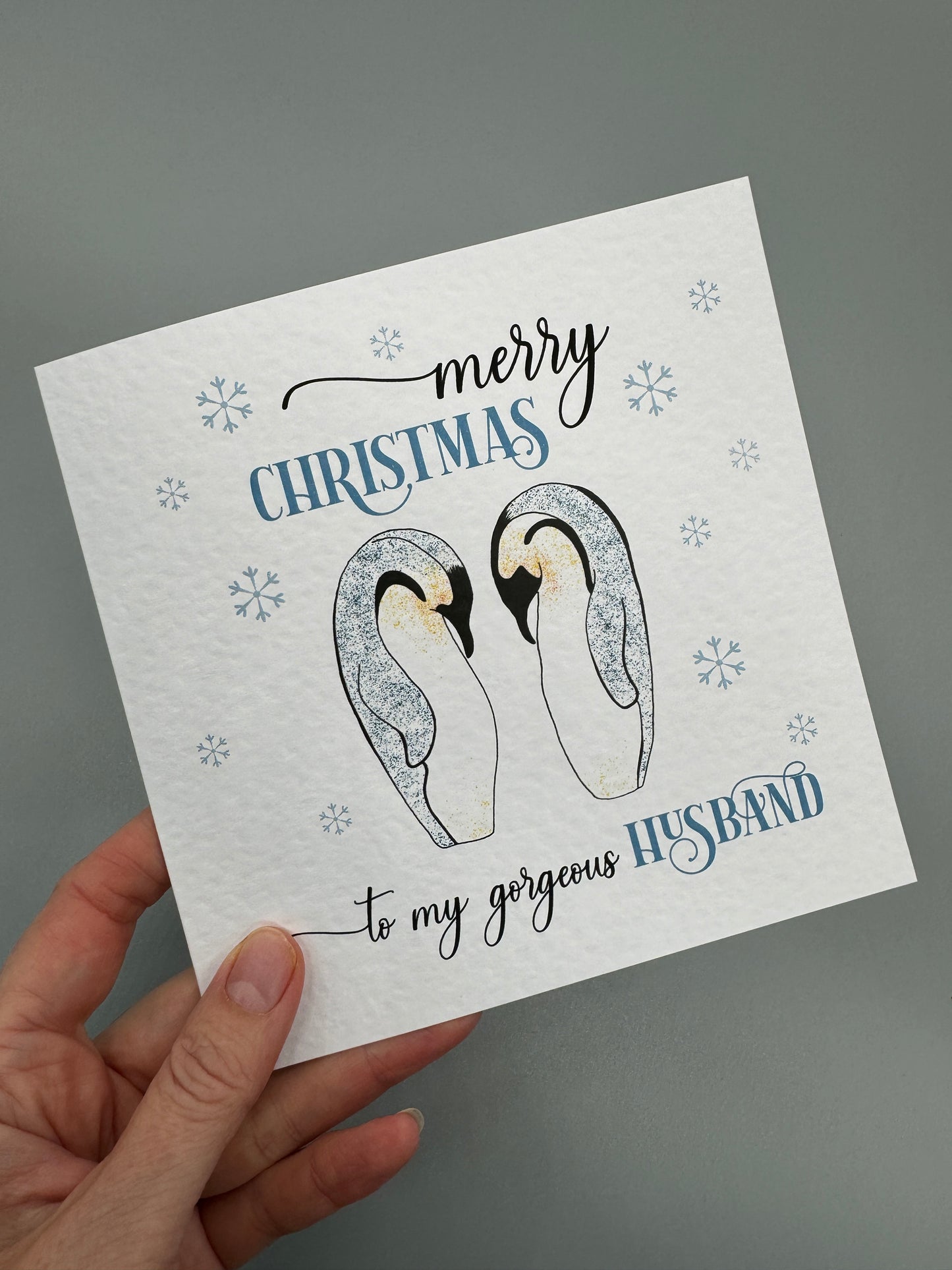 Husband Penguin Christmas Card