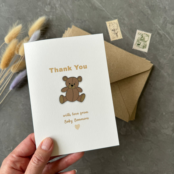 Personalised Thank You Cards for Baby Shower