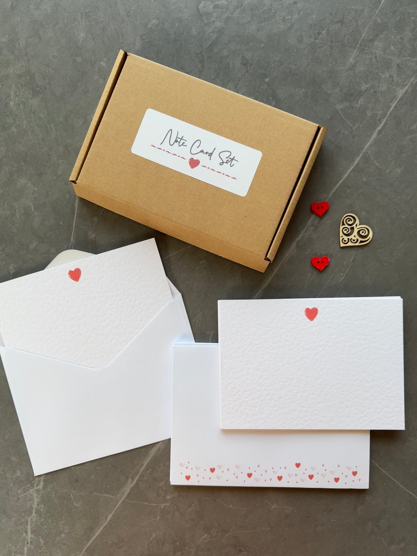 Love Heart Note Cards