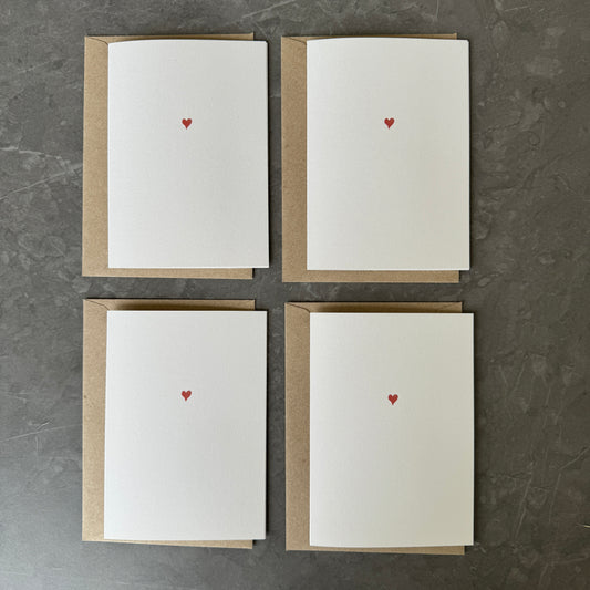 Tiny Love Heart Note Cards