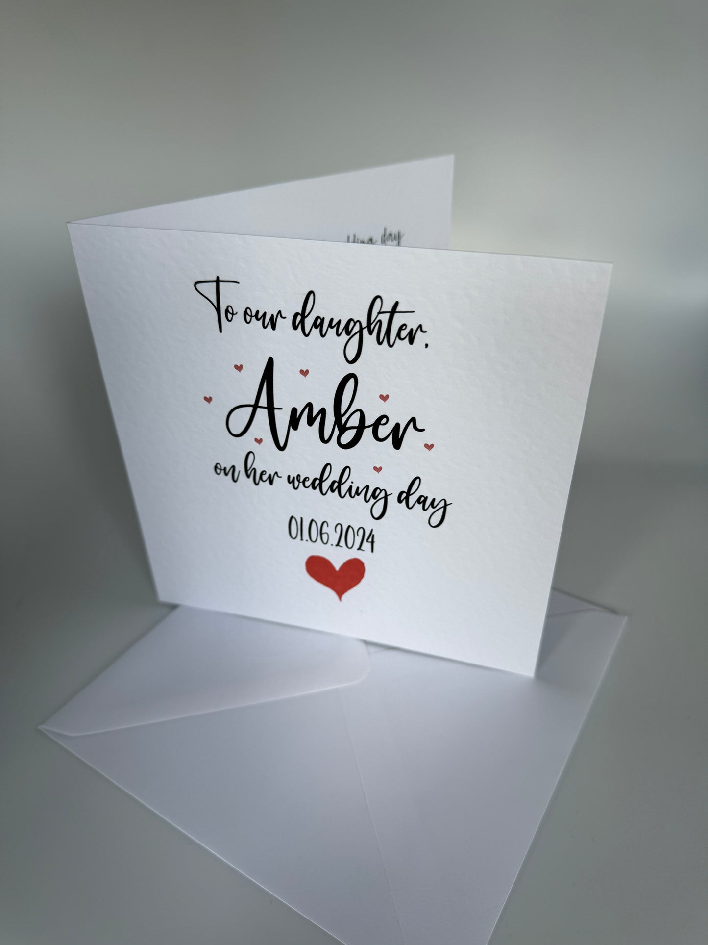 Personalised wedding card for Daughter