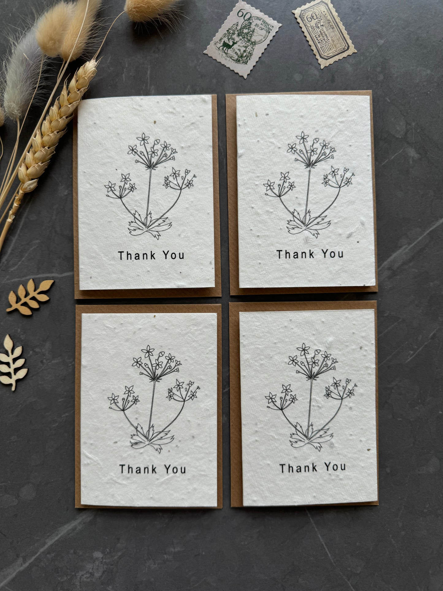 Small Plantable Thank You Cards