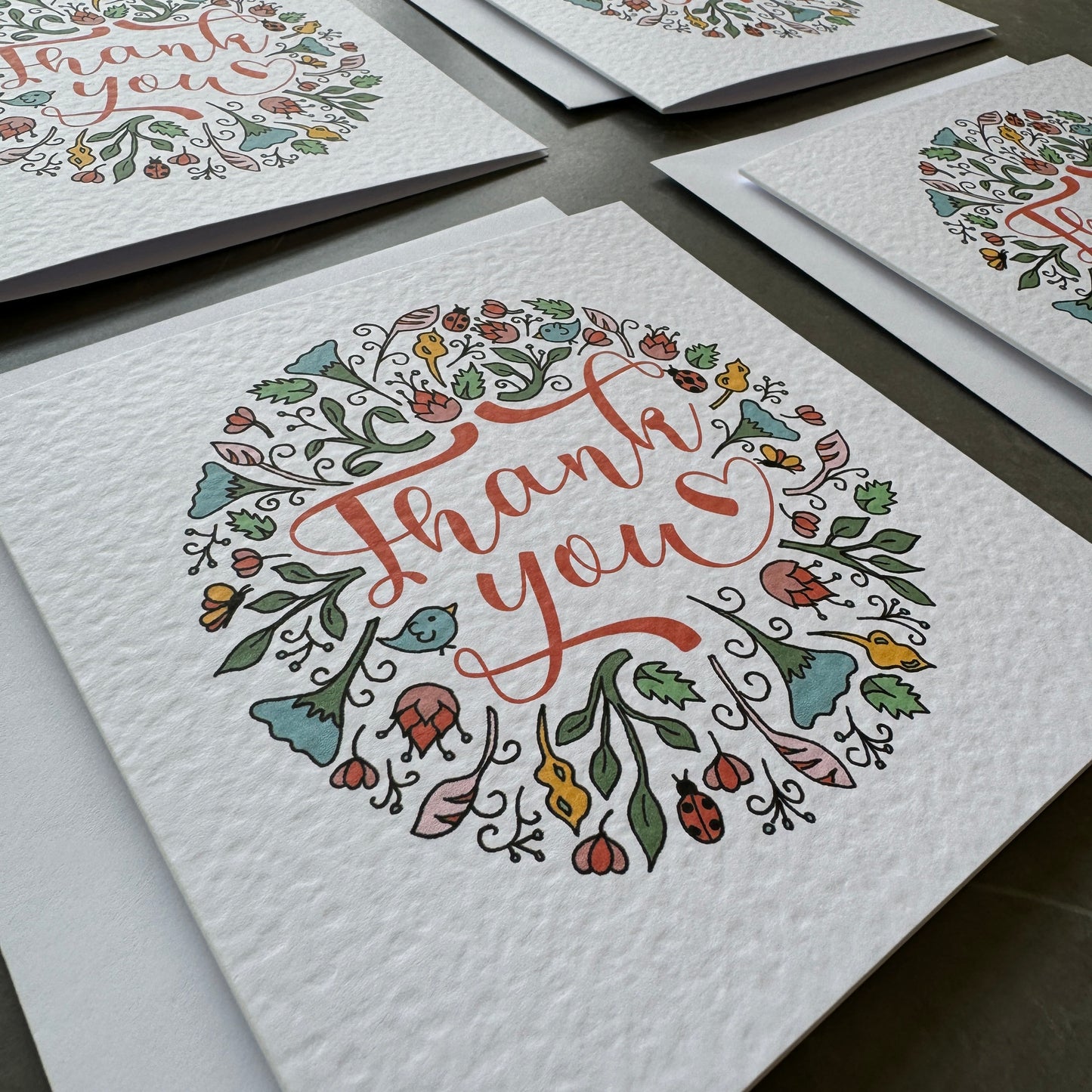 Bright Floral Thank You Card