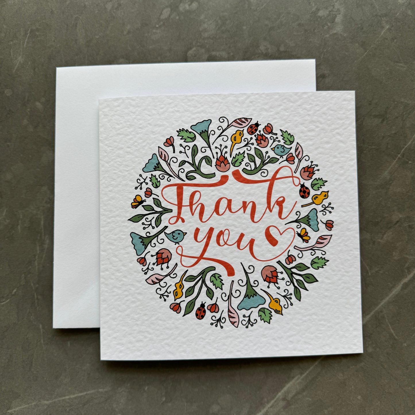 Bright Floral Thank You Card