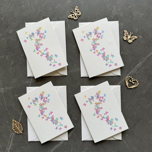 Small note cards with butterfly design