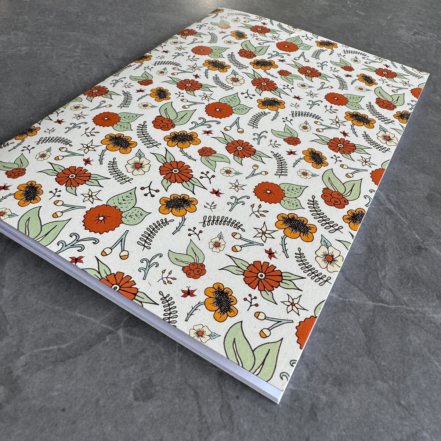 Floral note books in Orange