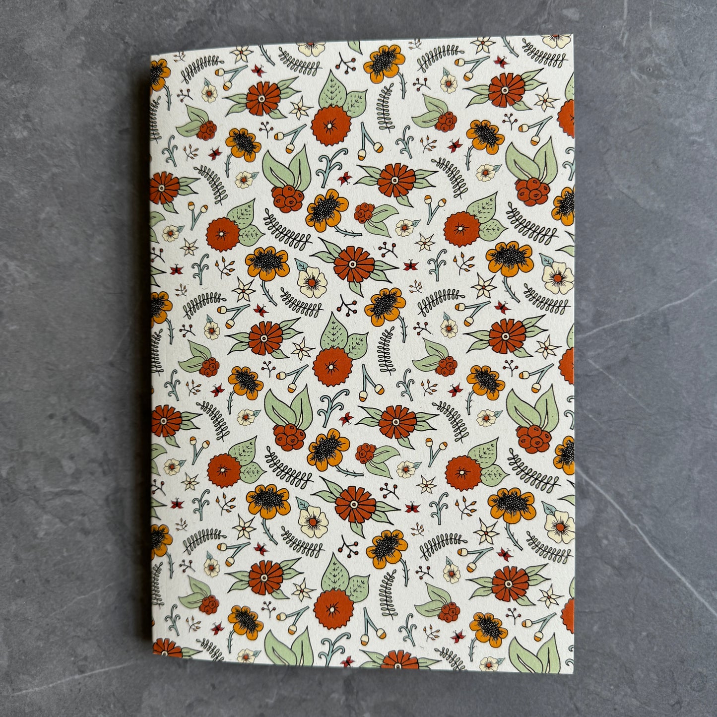 Floral note books in Orange