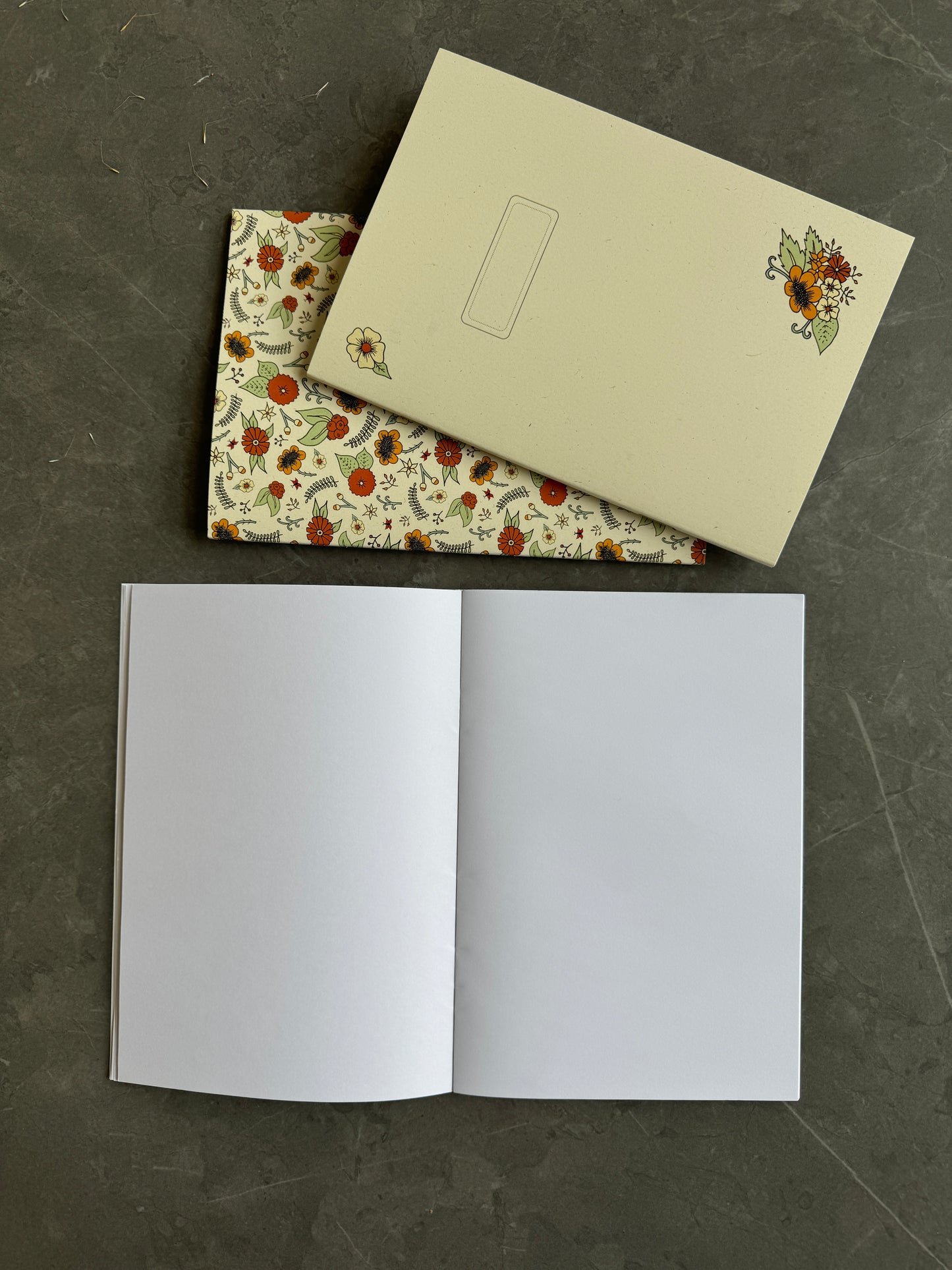 Floral note books in Orange