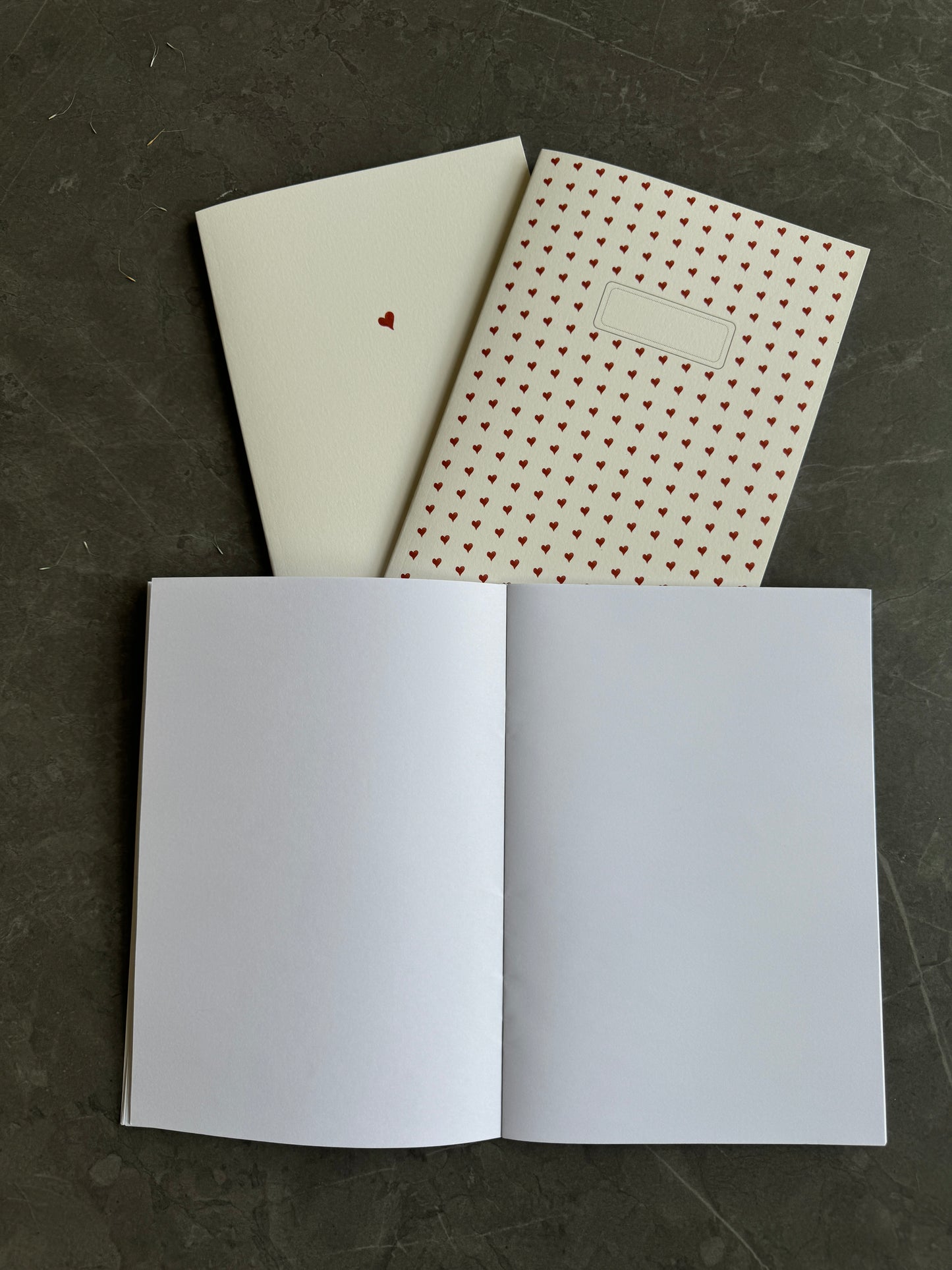 Love heart note books