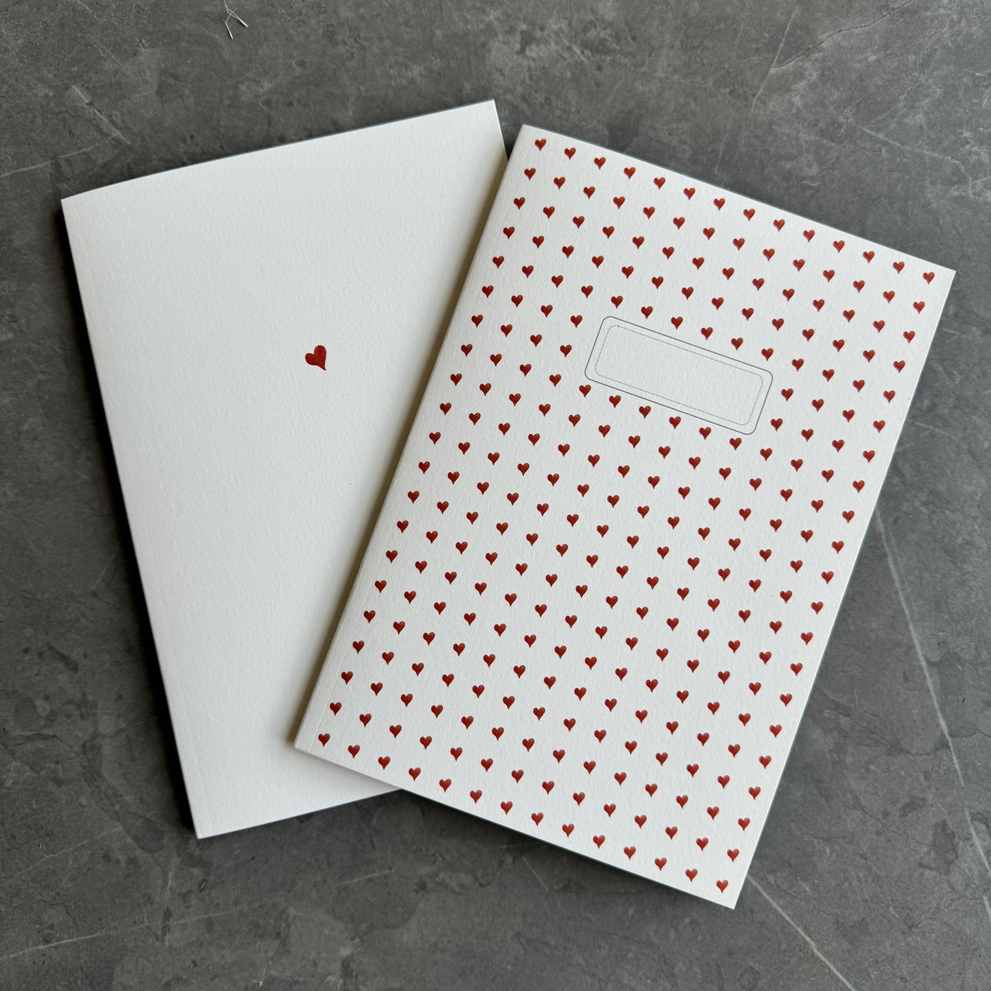 Love heart note books