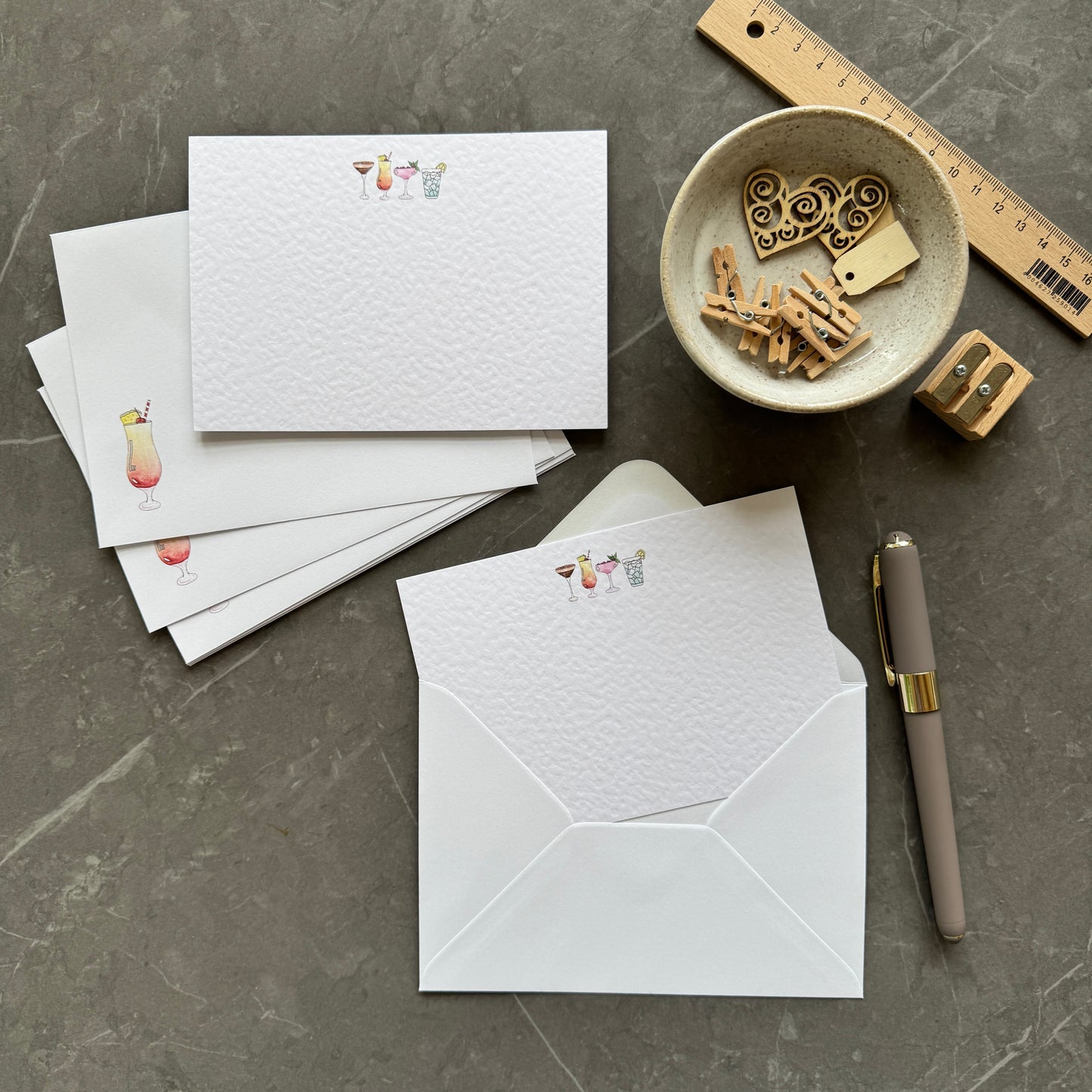 Cocktail Cards Note Cards