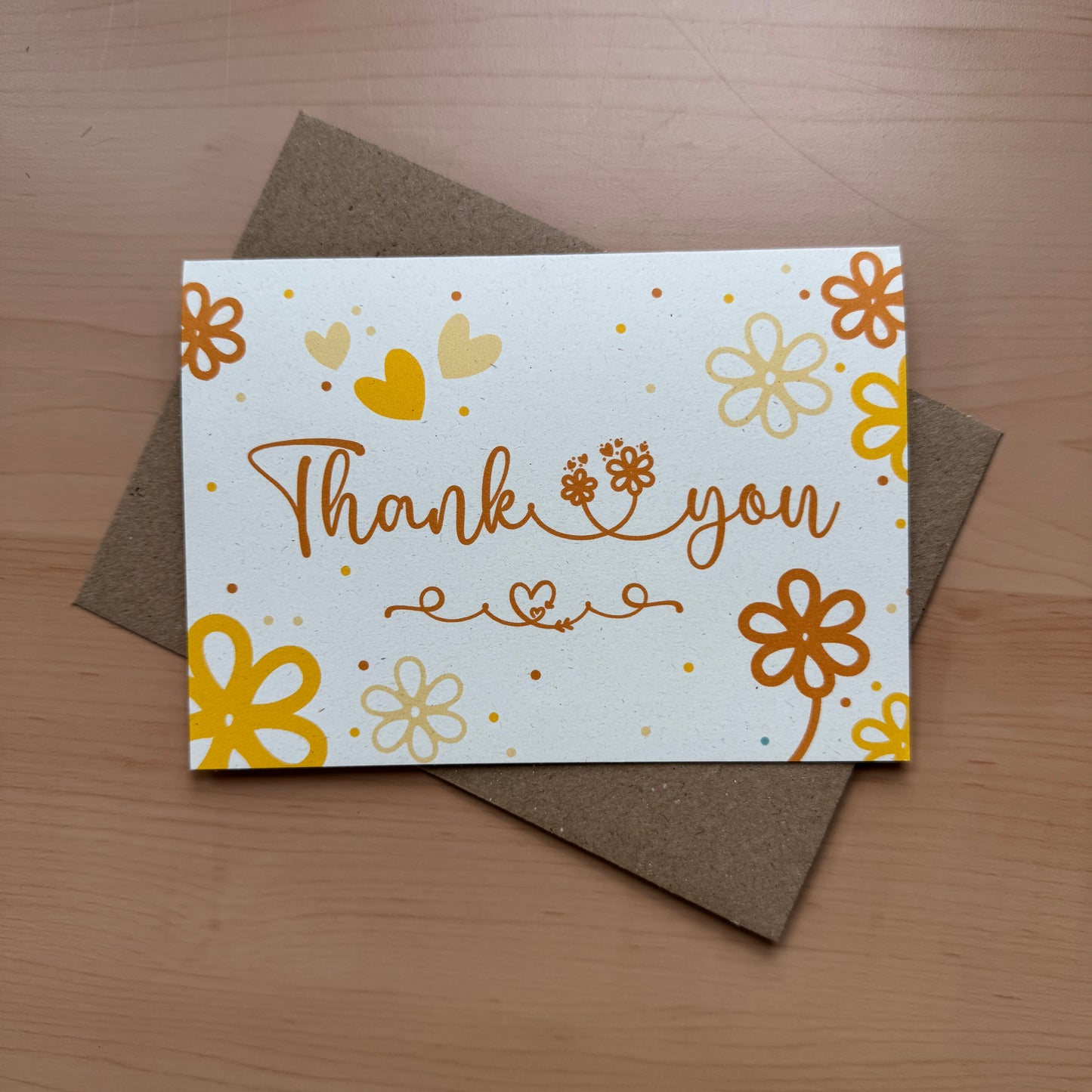 Thank You Note Card set - Yellow Daisies