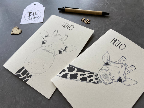 Pack of 2 Giraffe Greeting Cards