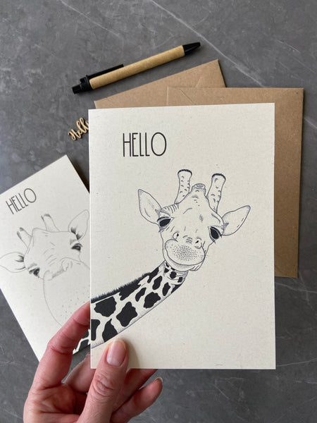 Pack of 2 Giraffe Greeting Cards