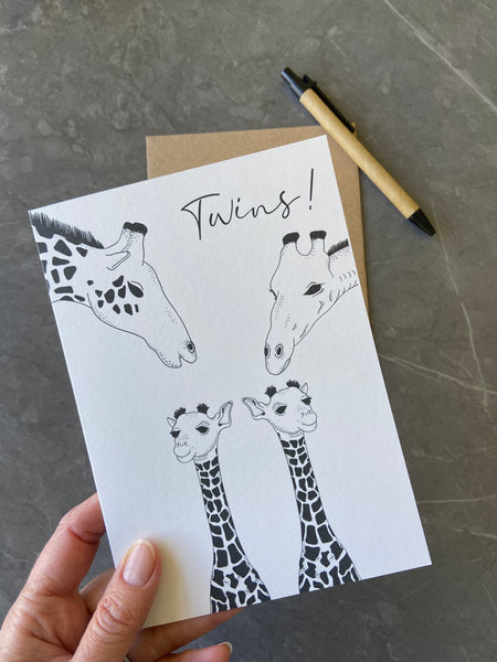Twins baby card