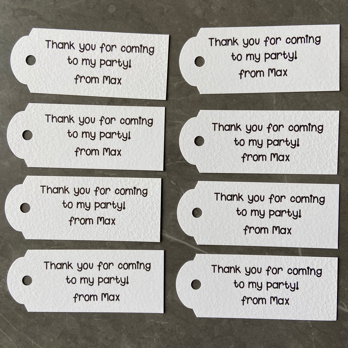Thank you for coming to my party Tags
