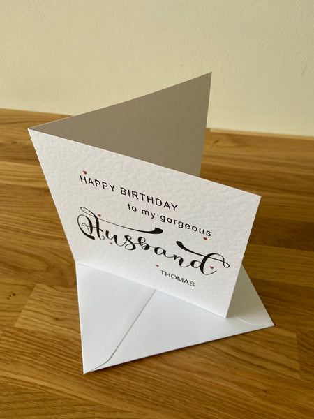 Personalised Husband Birthday Card
