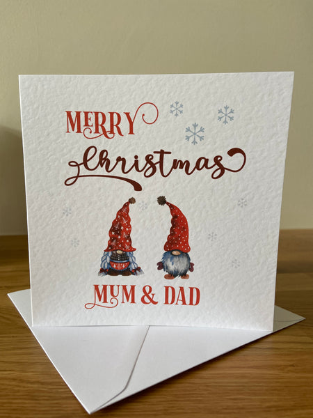 Mum and Dad Gonk Christmas Card
