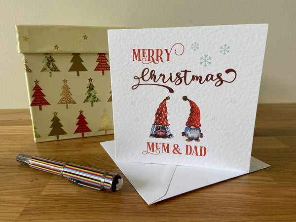 Mum and Dad Gonk Christmas Card