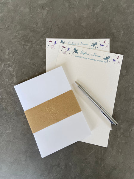 Personalised Dragonfly Writing Paper