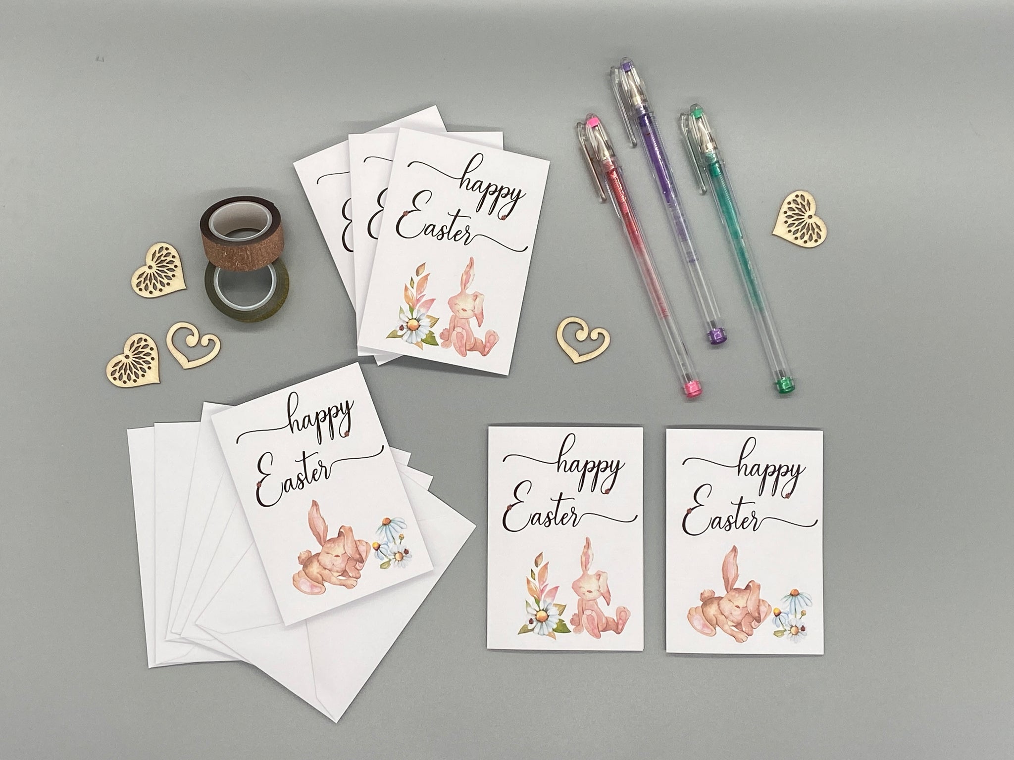 Set of 6 Easter Bunny Cards