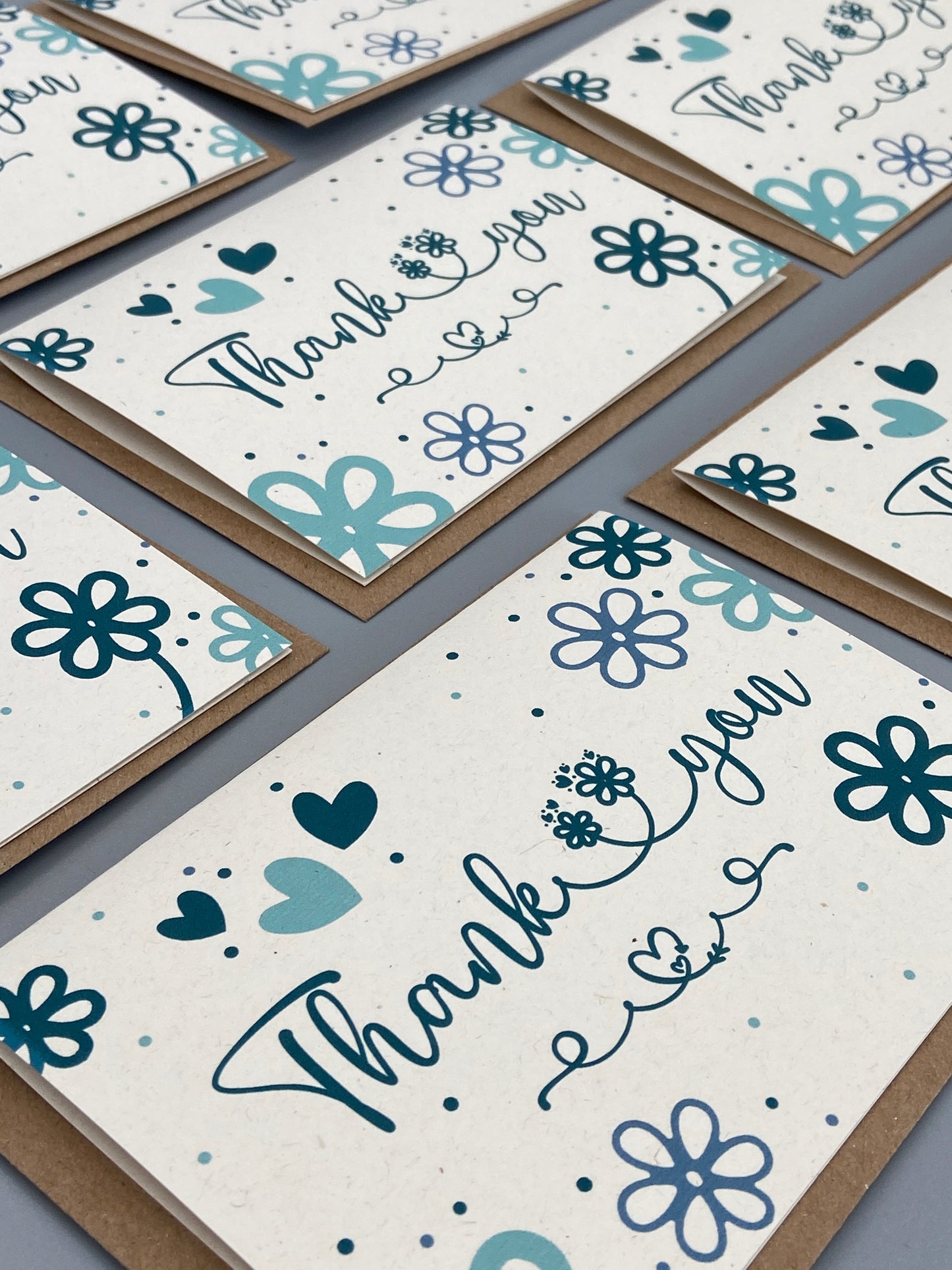 Thank You Note Card set - Daisy Pattern