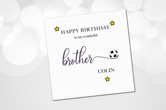 Personalised Brother Birthday Card