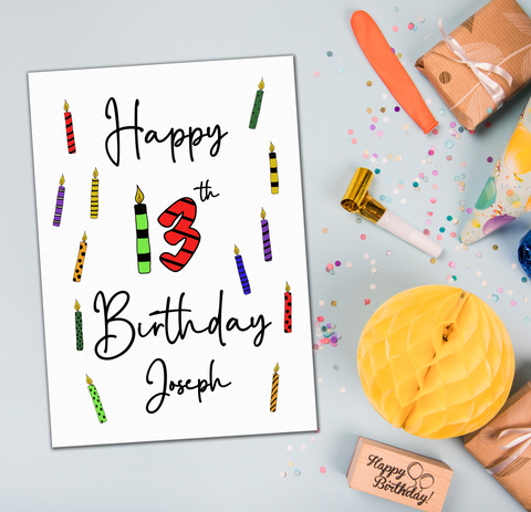 13TH BIRTHDAY CARD