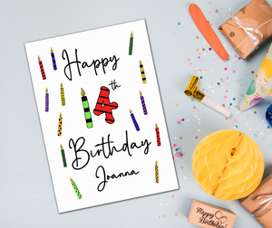14th Birthday Card