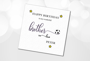 Personalised Brother in Law Birthday Card