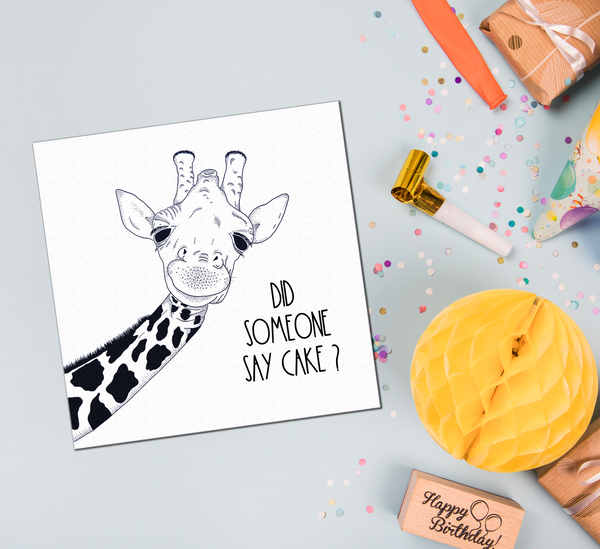 Giraffe Birthday Card
