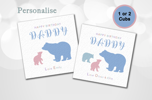 Personalised Daddy Bear Birthday Card