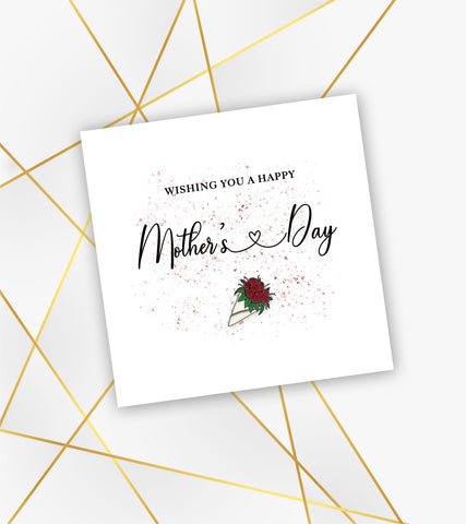 Mother's Day Card - with rose bouquet