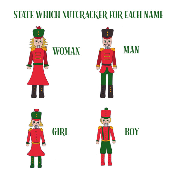 Personalised Nutcracker Family Christmas Card