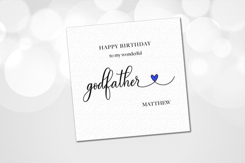 Personalised Godfather Birthday Card