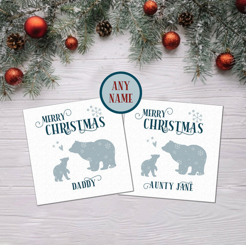 Personalised Polar Bear Christmas Card