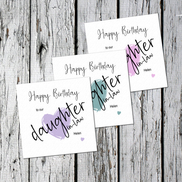 Personalised Daughter-in-Law Birthday Card